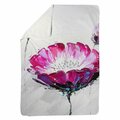Begin Home Decor 60 x 80 in. Pink Wild Flowers-Sherpa Fleece Blanket 5545-6080-FL60